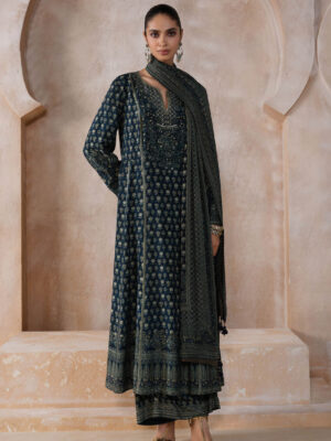 Emira Silk Suit Set - Blue