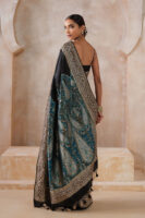Anuranjita Handwoven Benarasi Silk Saree - Black