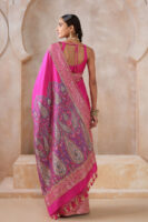 Anuranjita Handwoven Benarasi Silk Saree - Pink