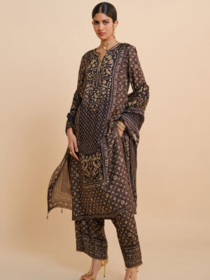 Gwylan Kurta Set - Black