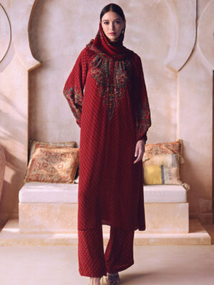 Alishba Kurta Set - Red