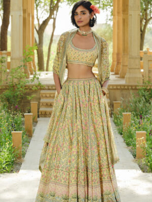 Eliora Silk Lehenga Set - Yellow