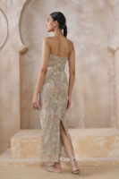 Lamis Embroidered Applique Gown - Ivory