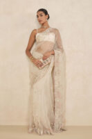 Earthbreeze Embroidered Silk Saree - Ivory