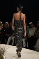 Nozomi Woven Benarasi Gown - Black