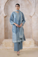 Miral Silk Suit Set - Blue