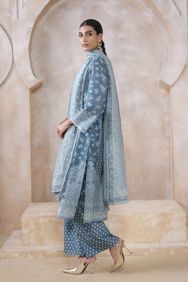 Miral Silk Suit Set - Blue