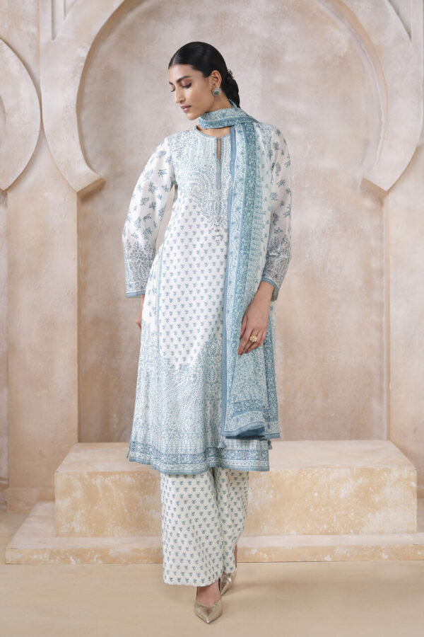 Miral Silk Suit Set - White