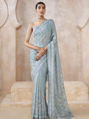 Elazar Saree - Blue