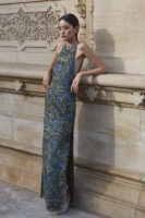 Theodesia Embroidered Cord Gown - Green