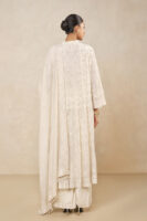 Nour Embroidered Mul Palazzo Set - Ivory