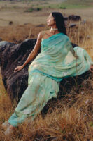 Suki Bemberg Saree - Aqua