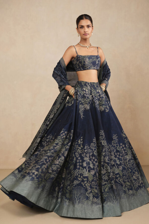 Samah Lehenga Set - Blue