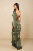 Esma Pre-draped Saree - Green