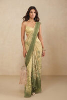 Esma Pre-draped Saree - Yellow