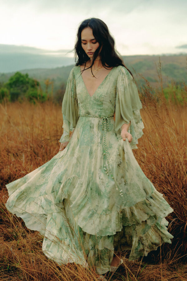 Amur Bemberg Gown - Sage
