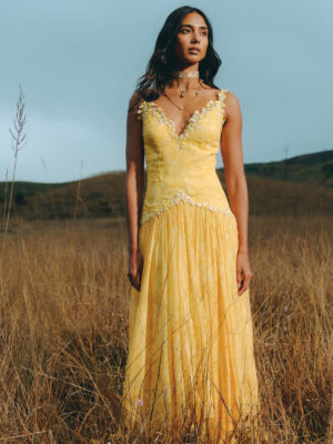 Sora Bemberg Gown - Yellow