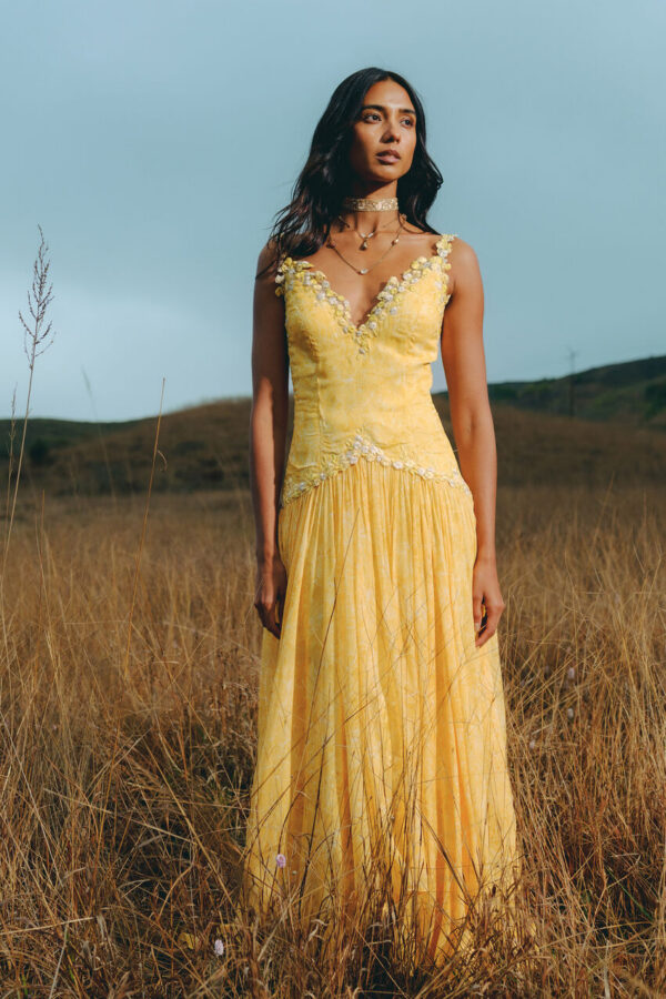 Sora Bemberg Gown - Yellow