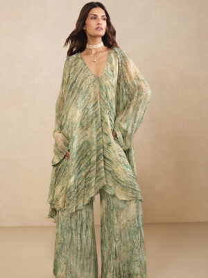 Umi Bemberg Kurta Set - Green