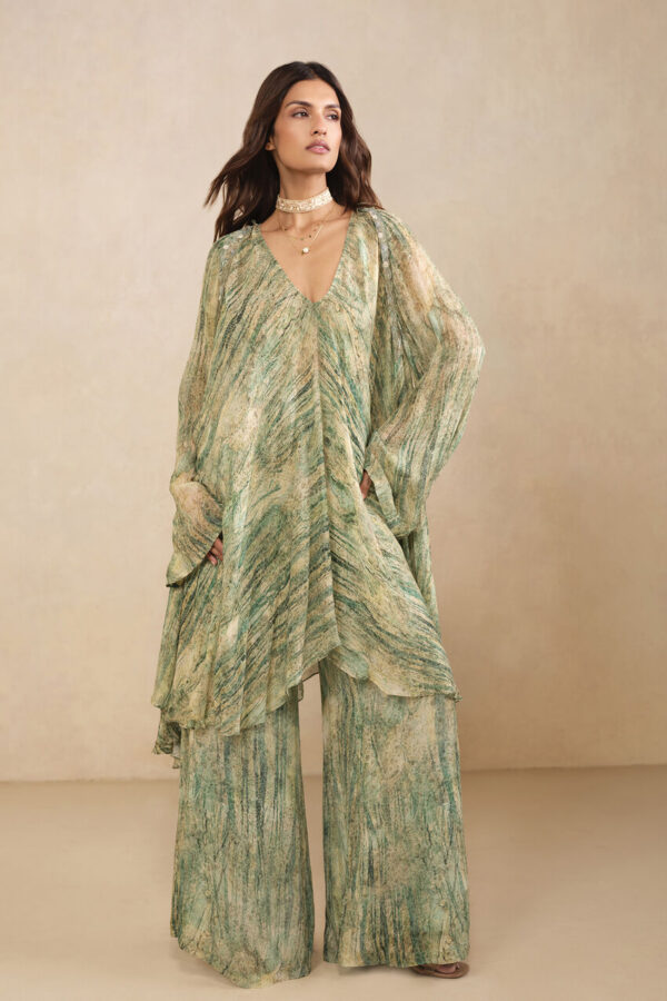Umi Bemberg Kurta Set - Green