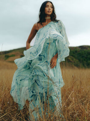 Kazui Bemberg Gown - Blue