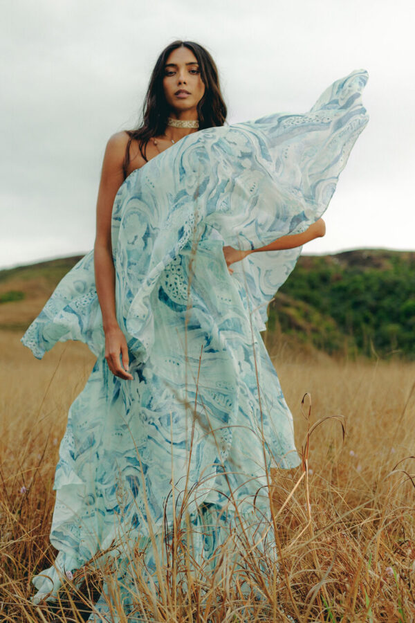 Kazui Bemberg Gown - Blue